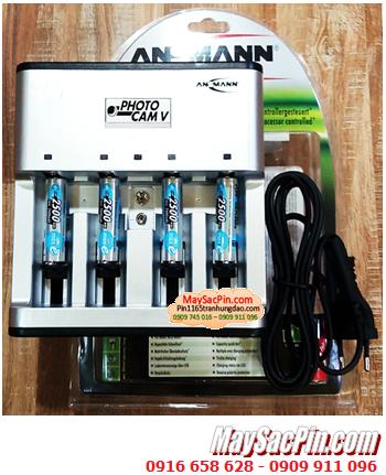 Ansman Photocam V, Bộ sạc 4viên pin AA- Kèm 4 Pin sạc Ansman MaxE AA2500mAh-1.2v Mignon chính hãng